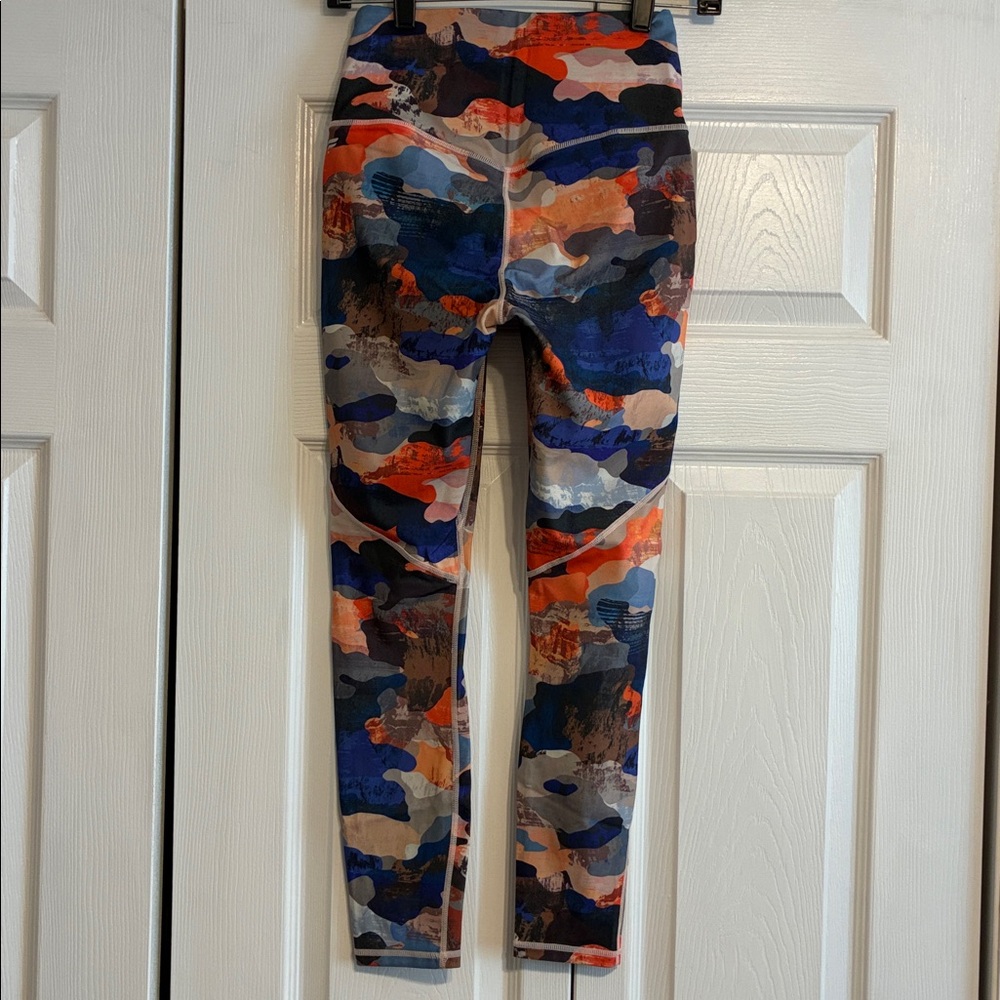 Fabletics Blue And Orange Patterned Leggings - image 5